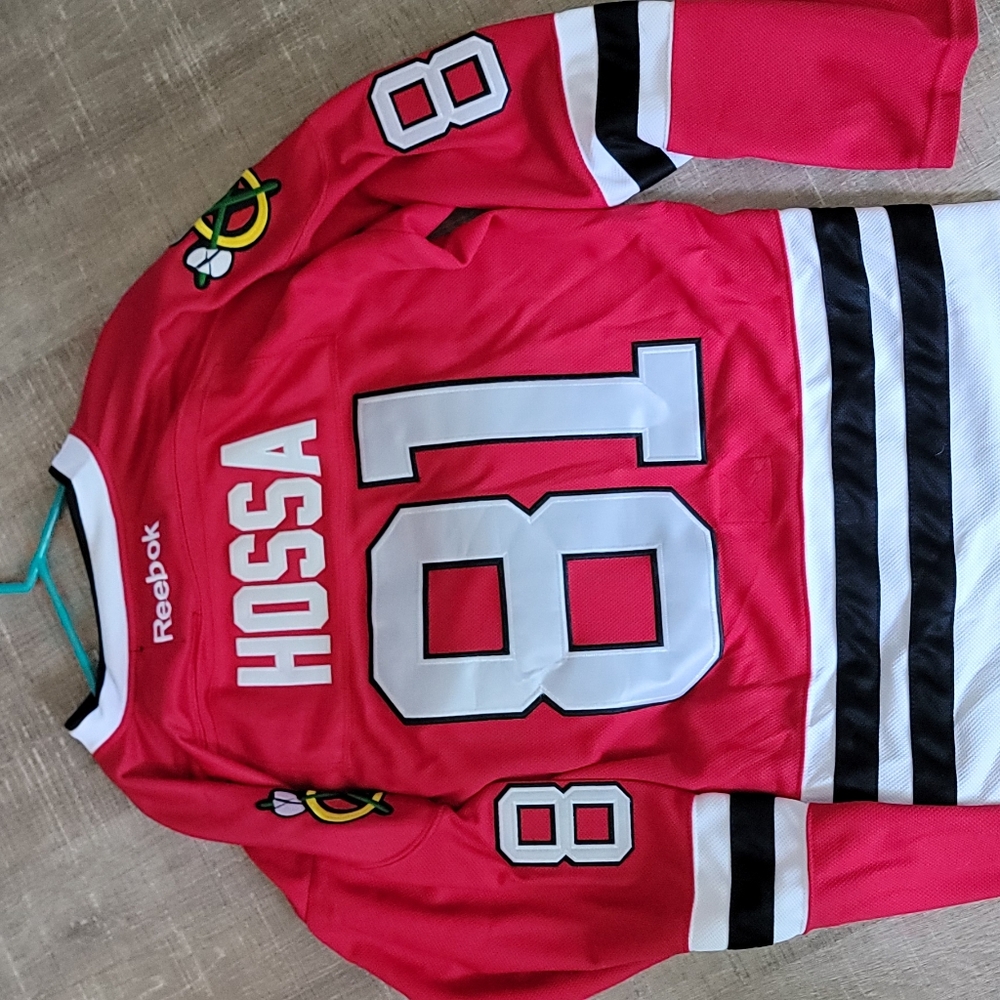 Blackhawks Hossa CCM Red Authentic Hockey Jersey - Picture 2 of 3